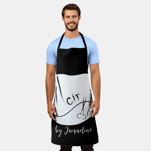 Schattige Vrouwen Haar Styling Schort (Gedragen)