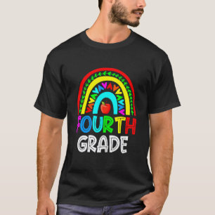 Schattige Vuist Eerste Dag Van School 4e Klas Rege T-shirt