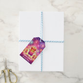 Schattige vuurwerk Diwali Cadeaulabel (Met Touw)