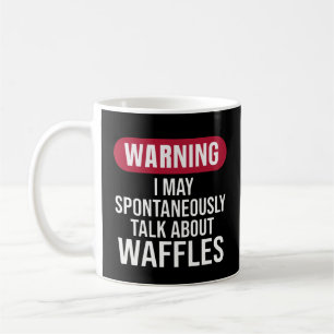 Schattige Waarschuwing Ik Kan Spontaan Praten Over Koffiemok
