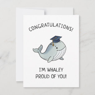 Schattige walvis grap nieuwe afgestudeerde afstude