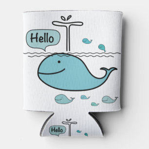 schattige walvis , zeg hallo op het zee blikjeskoeler