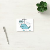schattige walvis , zeg hallo op het zee post-it® notes (Kantoor)
