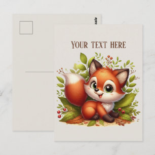 Schattige wandelaars vos liefhebbers aanpasbaar briefkaart