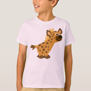 Schattige Wandelende Cartoon Hyena Kinderen T-shir T-shirt
