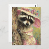 Schattige wasbeer in een jurk briefkaart (Voorkant / Achterkant)