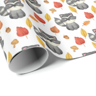 schattige wasbeer; liefhebbers betegeld cadeaupapier
