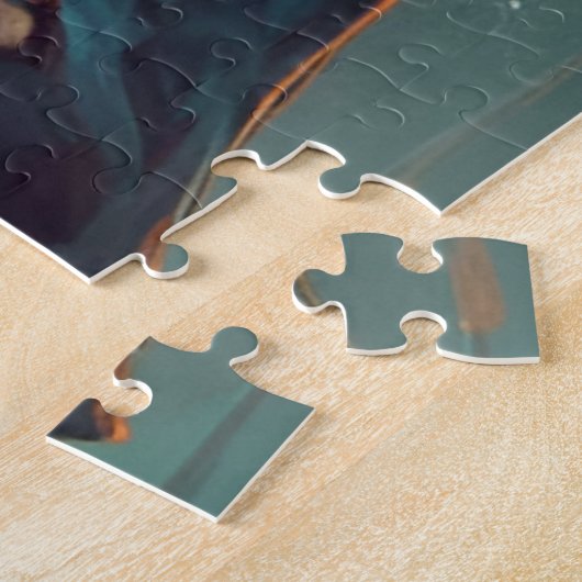 Schattige wasbeer met een toverdrank legpuzzel (Zijkant)