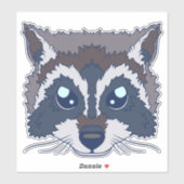 Schattige Wasbeer Sticker (Vel)