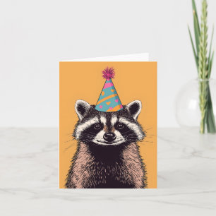 Schattige Wasbeer Verjaardag Kaart – Fun Party Des