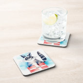 Schattige wasbeer verjaardagscadeau bier onderzetter (Rechterzijde)