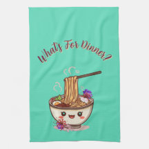 Schattige "Wat eten we vanavond?" Mintgroene Ramen