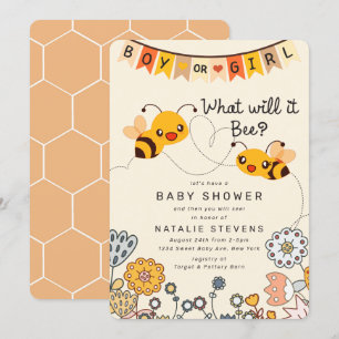 Schattige Wat zal het zijn Gender Reveal Baby show Kaart