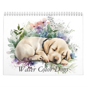 Schattige Watercolor Hond Kalender