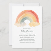 Schattige Watercolor Regenboog Geslacht Neutrale B Kaart (Voorkant)
