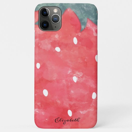 Schattige waterverf aardbei Case-Mate iPhone case (Achterkant)