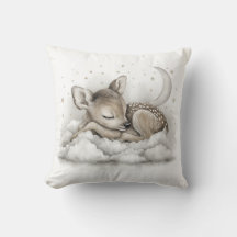 Schattige waterverf baby dieren slapen op wolken,
