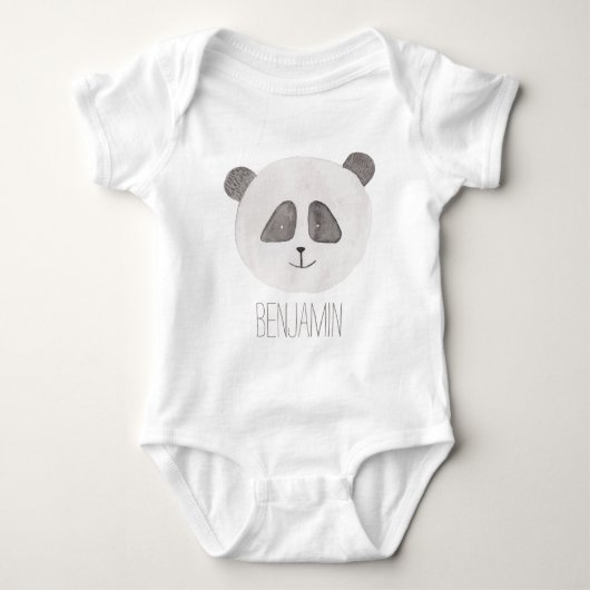 Schattige Waterverf Beer Panda Romper (Voorkant)