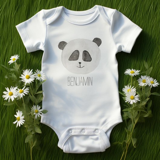 Schattige Waterverf Beer Panda Romper