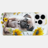 SCHATTIGE WATERVERF BLACK TAN PUG PUPPY DOG Case-Mate iPhone CASE (Achterkant (horizontaal))