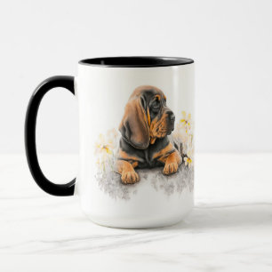 SCHATTIGE WATERVERF BLOODHOUND PUPPY DOG MOK