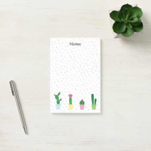 Schattige waterverf cactus post-it® notes (Kantoor)