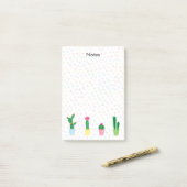 Schattige waterverf cactus post-it® notes (Op bureau)