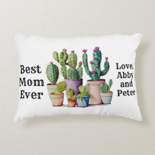 Schattige waterverf cactussen succulenten in potte accent kussen