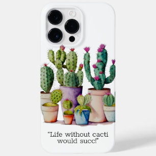 Schattige waterverf cactussen succulenten in potte Case-Mate iPhone 14 pro max hoesje