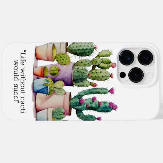 Schattige waterverf cactussen succulenten in potte Case-Mate iPhone case (Achterkant (horizontaal))
