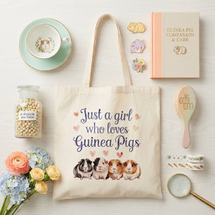 Schattige Waterverf Cavia Tote Bag