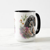 SCHATTIGE WATERVERF COCKER SPANIEL PUPPY DOG MOK (Voorkant rechts)