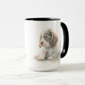 SCHATTIGE WATERVERF COCKER SPANIEL PUPPY DOG MOK (Voorkant rechts)