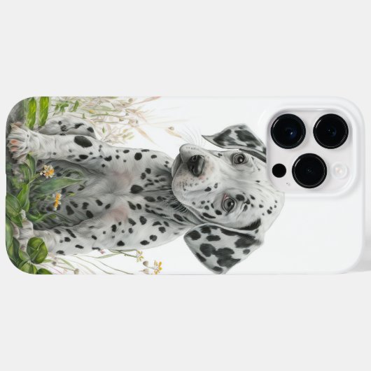 SCHATTIGE WATERVERF DALMATIAN PUPPY DOG Case-Mate iPhone CASE (Achterkant (horizontaal))