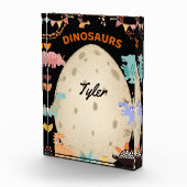 Schattige Waterverf-dinosaurussen met grote dineei Fotoblokken (Rechts)