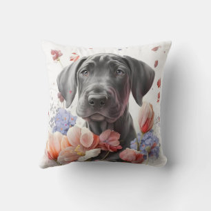 Schattige Waterverf Dog Great Dane Kussen
