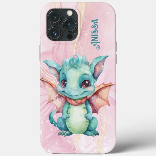 Schattige Waterverf Dragon Case-Mate iPhone Case (Achterkant)