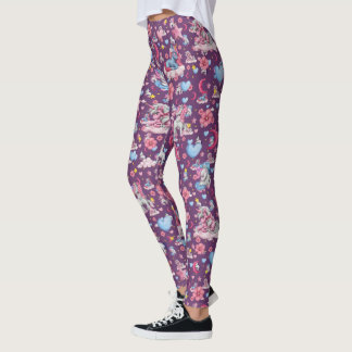 Schattige Waterverf Eenhoorns Leggings