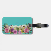 Schattige Waterverf Flowers Bagagelabel (Achterkant horizontaal)