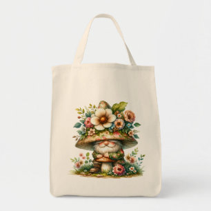 Schattige Waterverf Garden Gnome Tote Bag