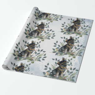 Schattige Waterverf Hond Cadeaupapier