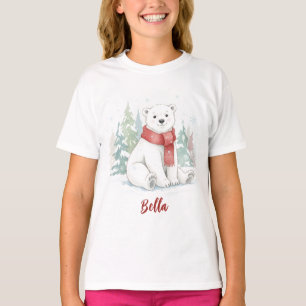 Schattige waterverf ijsbeer t-shirt