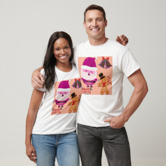 Schattige waterverf Kerstman kerstclip-art T-shirt