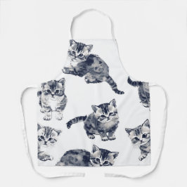 Schattige Waterverf Kitten Patroon Schattige Stijl Schort