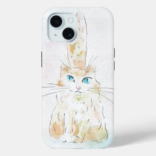 Schattige Waterverf Pastel Kat