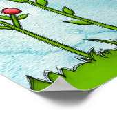 Schattige Waterverf Poster van de dwergventilator (Hoek)