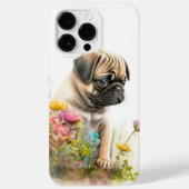 SCHATTIGE WATERVERF PUG PUPPY DOG Case-Mate iPhone CASE (Achterkant)