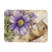 Schattige Waterverf Spring Mouse Magneet (Horizontaal)