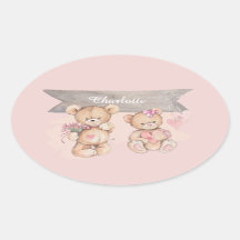 Schattige Waterverf Teddy Bear Baby shower Square