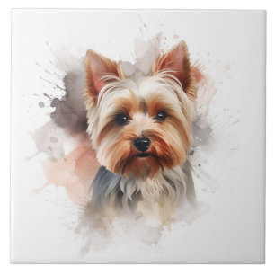 Schattige Waterverf van de Terrier Short-Haire Yor Tegeltje